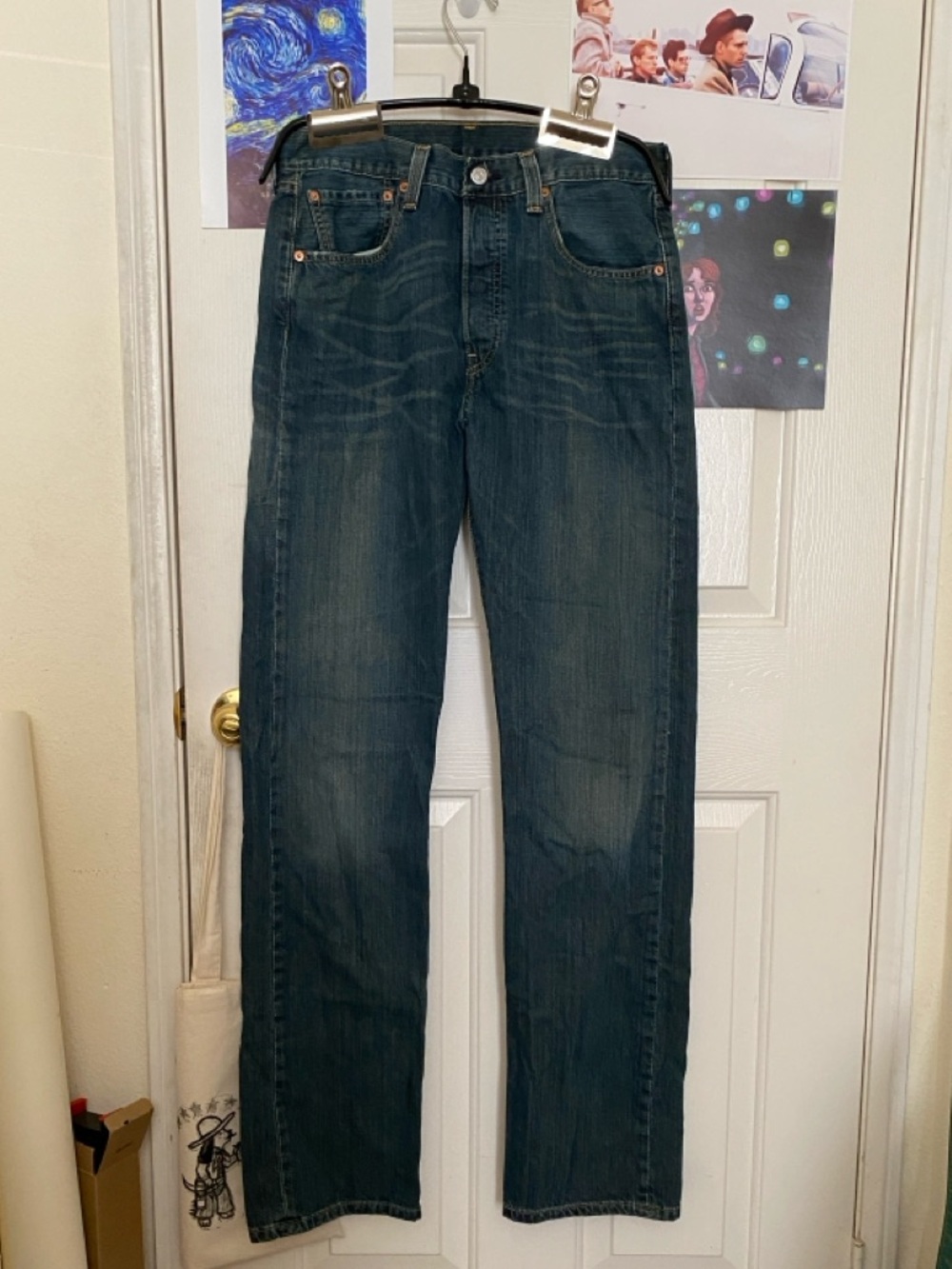 Blue Levi’s 501 Straight Fit Jeans